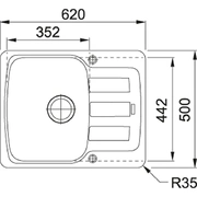 FRANKE ANTEA AZG 611-62 серый камень