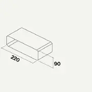 FALMEC Прямоугольный соединительный элемент 220х90