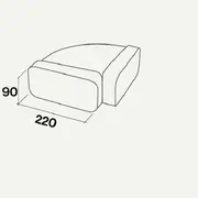 FALMEC Переходник угловой горизонтальный 220х90