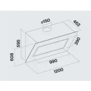 FALMEC QUASAR GLASS BLACK 120